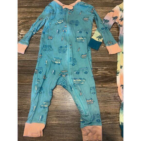 Cat & Jack Baby Boy Size 18M Rompers Long Sleeve 'Palm & Trucks' (2 Pack) NWOT.Q - Picture 3 of 5
